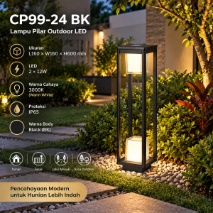 Lampu Pilar Outdoor LED CP99-24 BK