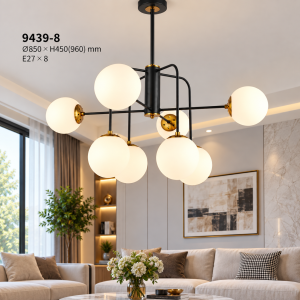 Lampu Gantung Bola Kaca Modern 9439-8