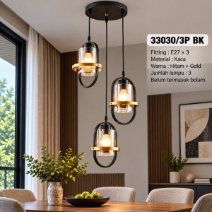 Lampu Gantung 33030/3P BK