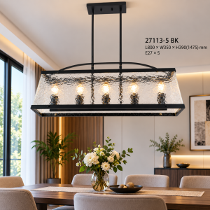 Lampu Gantung Kaca Modern 27113-5 BK