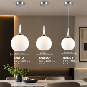 Lampu Gantung Kaca Modern Seri 8609