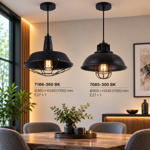 Lampu Gantung Industrial Black
