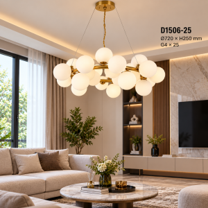 Lampu Gantung Bola Kaca Modern D1506-25