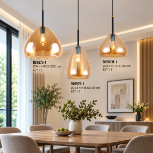 Lampu Gantung Kaca Amber 90957