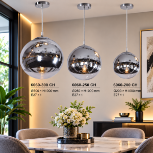 Lampu Gantung 6060 CH Chrome Modern